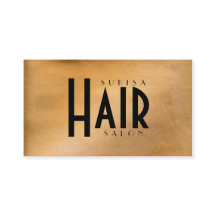 Kupfer Metallic Hair Salon Business Cards