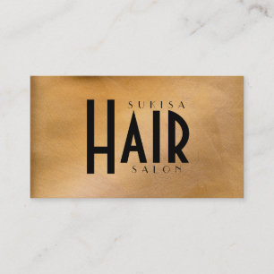 Kupfer Metallic Hair Salon Business Cards Visitenkarte