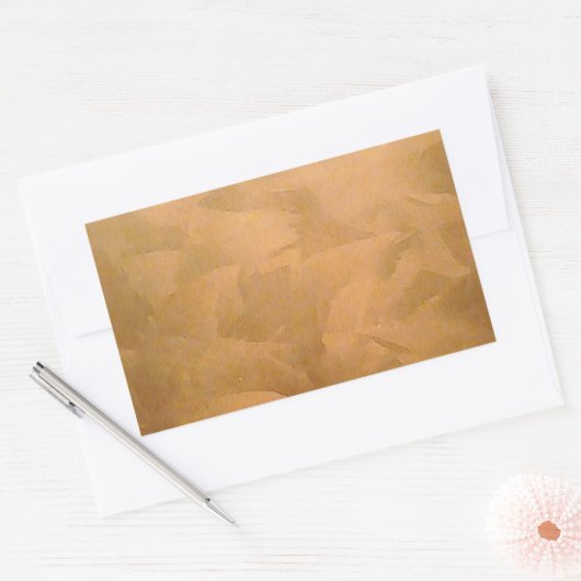 Kupfer-Metallic-Handbürste Rechteckiger Aufkleber (Umschlag)