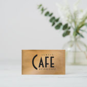 Kupfer Metallic Restaurant Business Card Visitenkarte (Stehend Vorderseite)