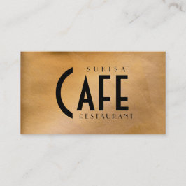 Kupfer Metallic Restaurant Business Card Visitenkarte