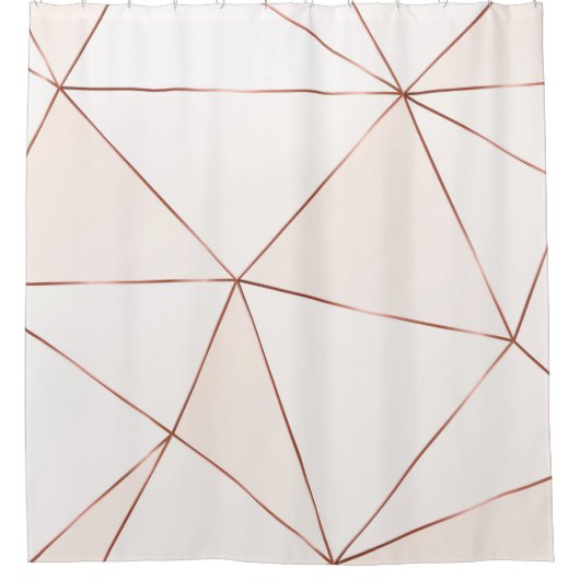 Kupfer metallische polygonale Textur mit Bronzegli Duschvorhang (Vorderseite)