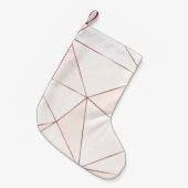 Kupfer metallische polygonale Textur mit Bronzegli Kleiner Weihnachtsstrumpf (Vorderansicht (hängend))