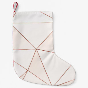 Kupfer metallische polygonale Textur mit Bronzegli Kleiner Weihnachtsstrumpf