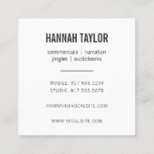 Kupfer-Mikrofon-Lautsprecher Quadratische Visitenkarte (Rückseite)