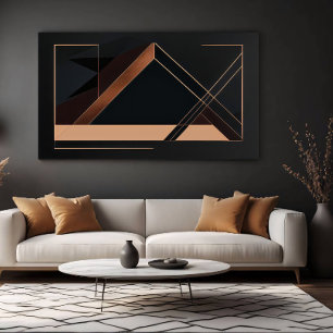Kupfer-Minimalist-Geometrie Leinwanddruck