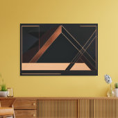 Kupfer-Minimalist-Geometrie Leinwanddruck (Insitu (Wohnzimmer))