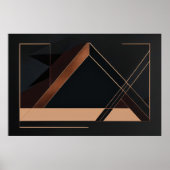 Kupfer-Minimalist-Geometrie Poster (Vorne)