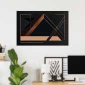 Kupfer-Minimalist-Geometrie Poster (Heimbüro)