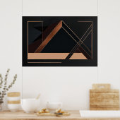 Kupfer-Minimalist-Geometrie Poster (Küche)