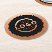 Kupfer mit eigenem Logo für Werbeaktionen Runder Pappuntersetzer (Angewinkelt)