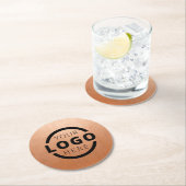 Kupfer mit eigenem Logo für Werbeaktionen Runder Pappuntersetzer (Vor Ort)