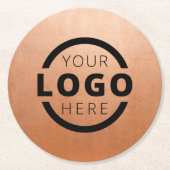 Kupfer mit eigenem Logo für Werbeaktionen Runder Pappuntersetzer (Vorderseite)