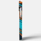 Kupfer mit türkisfarbenem abstrakt Case-Mate iPhone hülle (Rückseite / Links)