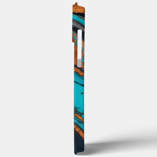 Kupfer mit türkisfarbenem abstrakt Case-Mate iPhone hülle (Rückseite / Links)