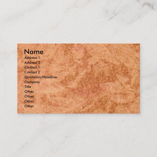 Kupfer-Mix-Visitenkarten Visitenkarte (Vorderseite)