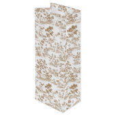 Kupfer/Mocha-Mousse-Toile Geschenktüte Für Weinflaschen (Rückseite Schrägansicht)