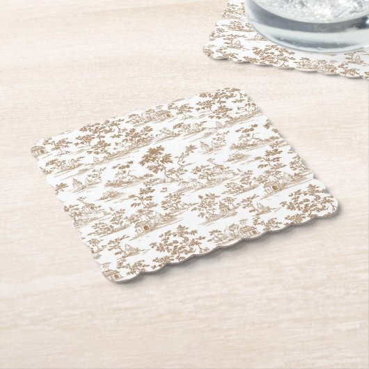 Kupfer/Mocha-Mousse-Toile Untersetzer (angewinkelt)