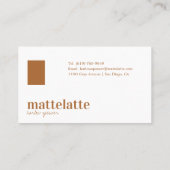 Kupfer | Modernes Elegantes Minimalistisches Beruf Visitenkarte (Rückseite)