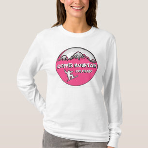 Kupfer Mountain Colorado Rosa Snowboardhoodie T-Shirt
