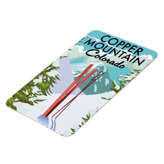 Kupfer Mountain Colorado Ski Magnet (Linke Seite)