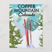 Kupfer Mountain Colorado Ski Postkarte (Vorderseite)