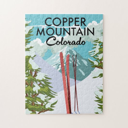 Kupfer Mountain Colorado Ski Puzzle (Vertikal)