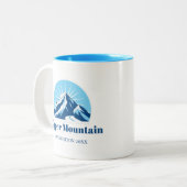 Kupfer Mountain Colorado Skiurlaub Souvenir Zweifarbige Tasse (Vorderseite Links)