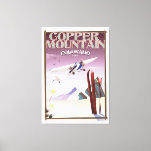 Kupfer Mountain colorado Vintage Poster Leinwanddruck