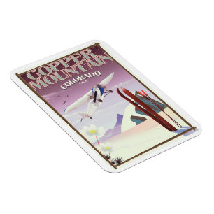 Kupfer Mountain colorado Vintage Poster Magnet