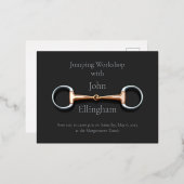 Kupfer Mouth Eggbutt Snaffle Bit Pferdeveranstaltu Folie Einladungspostkarte (Vorderseite/Rückseite)