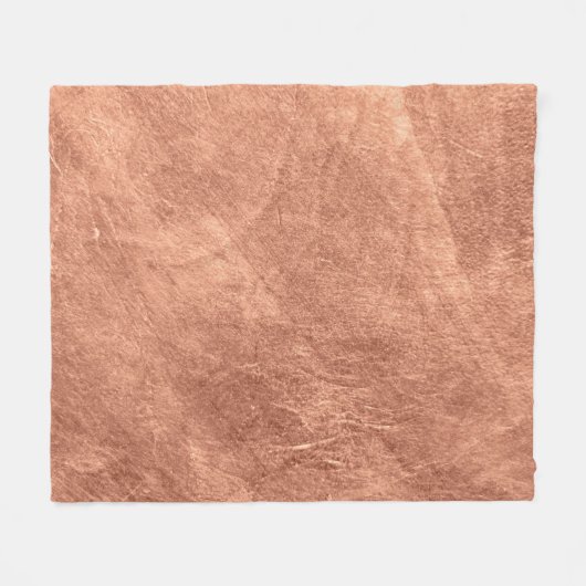 Kupfer-Oberfläche gebürstet, metallische Textur. Fleecedecke (Vorderseite (Horizontal))