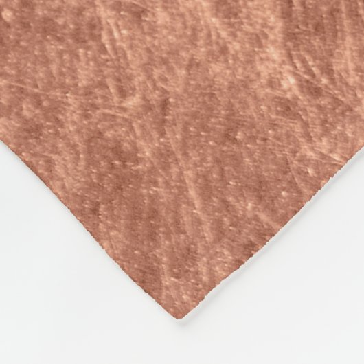 Kupfer-Oberfläche gebürstet, metallische Textur. Fleecedecke (Ecke)