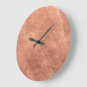 Kupfer-Oberfläche gebürstet, metallische Textur. Große Wanduhr (Winkel)