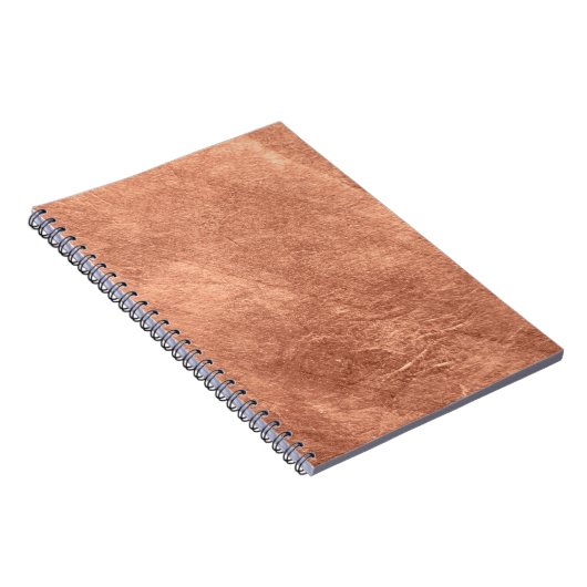 Kupfer-Oberfläche gebürstet, metallische Textur. Notizblock (Rechte Seite)