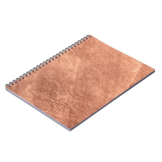 Kupfer-Oberfläche gebürstet, metallische Textur. Notizblock (Linke Seite)