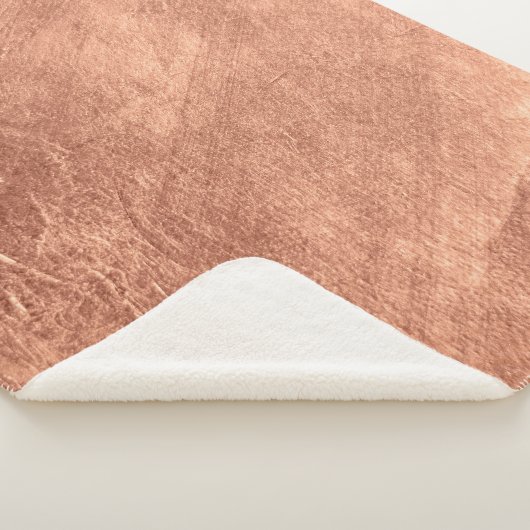 Kupfer-Oberfläche gebürstet, metallische Textur. Sherpadecke (3/4)