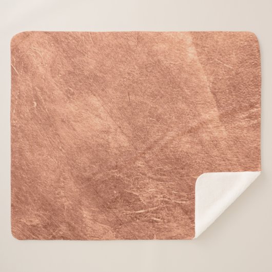 Kupfer-Oberfläche gebürstet, metallische Textur. Sherpadecke (Vorderseite (Horizontal))