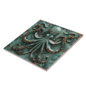 Kupfer Octopus Aquamarin Fliese (Seite)