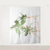 Kupfer Palms Beach Hochzeitsstand Foto Hintergrund Wandteppich (Vorderseite)