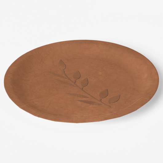 Kupfer Pappteller (Schrägansicht)
