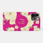 Kupfer Pastellgelbe Blüte auf Fuchsienuntergrund Case-Mate iPhone Hülle (Rückseite (Horizontal))