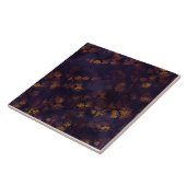 Kupfer Patina Damask Wasserfarbmuster Fliese (Seite)