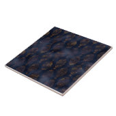 Kupfer Patina Damask Wasserfarbmuster Fliese (Seite)