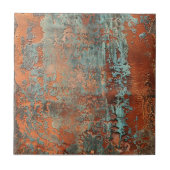Kupfer Patina Metallic Rustikal Fliese (Vorderseite)