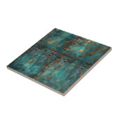 Kupfer-Patina mit distressed-Effekt  Fliese (Seite)
