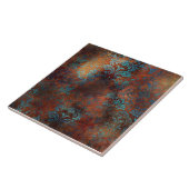 Kupfer Patina rostete Damask Fliese (Seite)