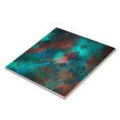Kupfer Patina rostete Damask Fliese (Seite)