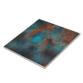 Kupfer Patina rostete Damask Fliese (Seite)