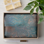 Kupfer Patina rostete Damask Seidenpapier (Geschenk)